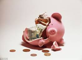 Broken piggy bank